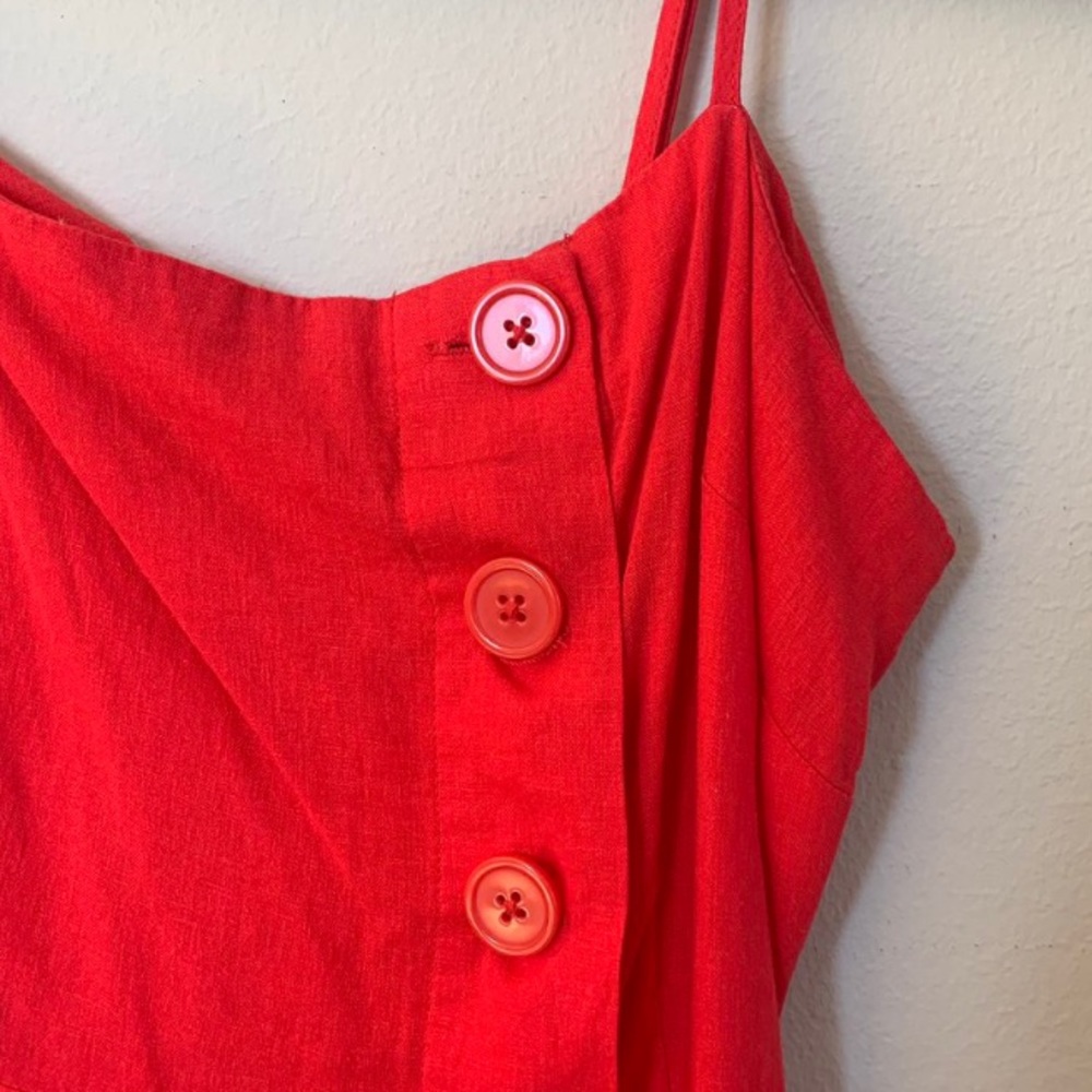 Red long asymmetrical dress from Urban outfitters - Picture 2 of 4